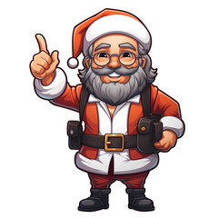 Obraz premium Santa Greeting Halloween Clipart Illustration