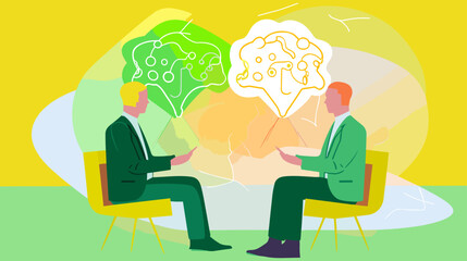 Concept vector illustration of LLM (Large Language Models).	
