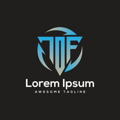 AOF Letter Logo Design Free Icon