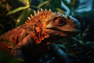 Obraz premium Majestic dinosaurs in their natural habitat. Prehistoric giants roaming free. 
