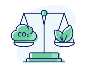 illustration of a icon carbon credit 