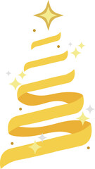 christmas golden tree illustration