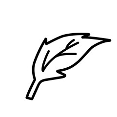 Leaf line icon