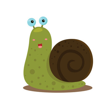Illustrator of snail cute