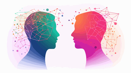 Concept vector illustration of LLM (Large Language Models).	
