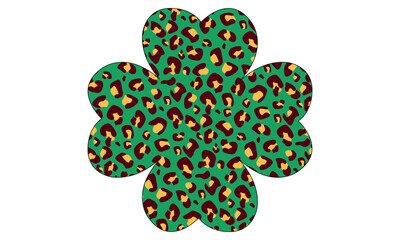 Shamrock Leopard Plaid Vector and Clip Art