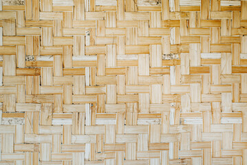 Anyaman of Indonesian woven bamboo texture or pattern. Traditional mat. Suitable for background.