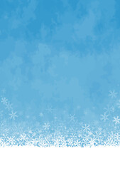 綺麗な雪の結晶の背景イラスト