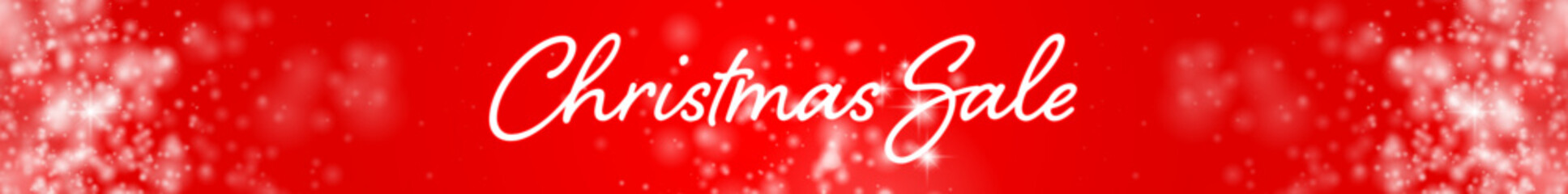 Christmas banner with glittering red background