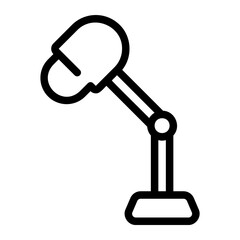 desk lamp line icon