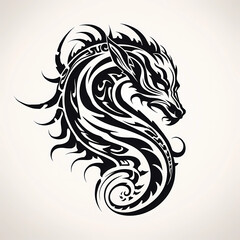 Dragon in tribal style