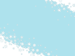 キラキラ光る雪の結晶の背景-手描き
