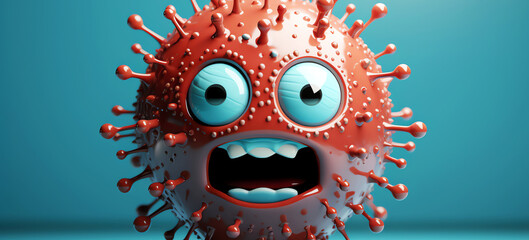 red virus, AI generated