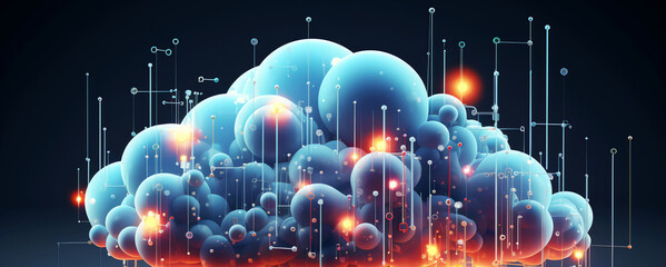 conceptual cloud technology, AI generated
