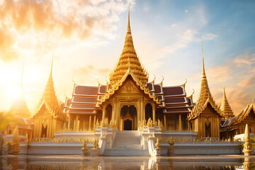 Fototapeta premium amazing Thai golden temples