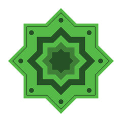 islamic star green design