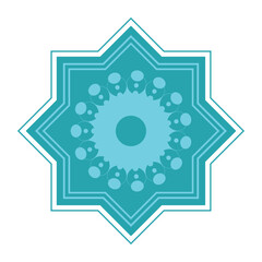 islamic star blue illustration