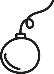 hand drawn christmas ball outline