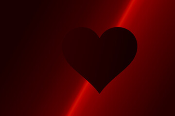 Valentine's Day Background with red Heart Shape as Love concept