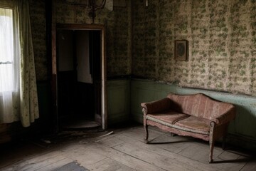 old abandoned house instide