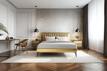 Naklejka na ściany i meble luxury apartment suite lounge generated by AI