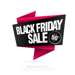 black friday sale banner layout design, vector ilustration