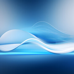 Naklejka premium abstract blue wave background ai generated 