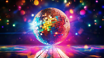 Party lights disco balls - obrazy, fototapety, plakaty
