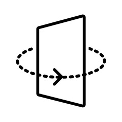 Black line icon for Spin off