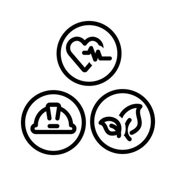 Black line icon for Ehs service