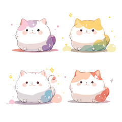 Cute Kawaii Cat Set