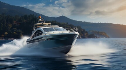 Fototapeta premium boat on the sea