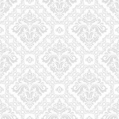 Orient vector classic pattern. Seamless abstract background with vintage light elements. Orient pattern. Ornament barogue wallpaper - 654113725