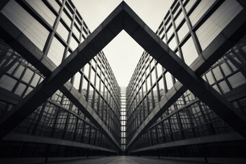 Abstract architecture symmetrical lines and shapes