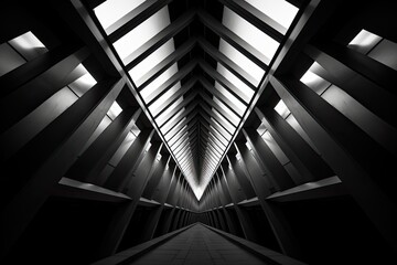 Abstract architecture symmetrical lines and shapes