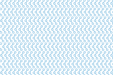 Fotobehang Digital png illustration of blue molecules repeated on transparent background © vectorfusionart