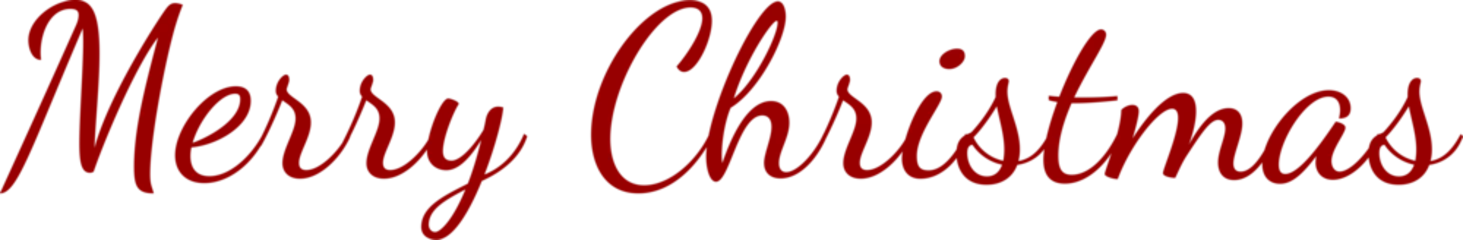 Fotobehang Digital png red text of merry christmas on transparent background © vectorfusionart