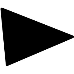 Digital png illustration of big black triangle on transparent background