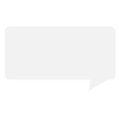 Digital png illustration of white speech bubble on transparent background