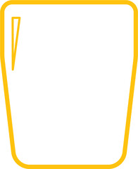 Digital png illustration of yellow glass on transparent background