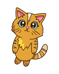 cat mascot isolated
