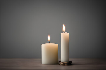 Fototapeta na wymiar photograph-a-single-lit-candle-in-a-dark-room-signifying-hope-illumination-and-the-power