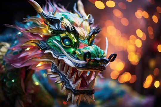 green wooden dragon, symbol of chinese new year