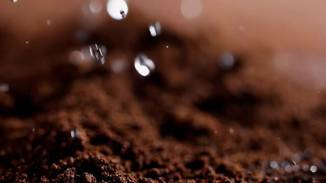 Super Slow Motion Water Pouring on Coffee Grind: 1000fps
Explore the mesmerizing world of coffee with ultra-slow-motion footage. Watch water gracefully cascade onto coffee grounds in stunning 1000fps 