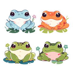 Cute Kawaii Frog Set