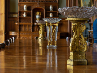 Image of the interior of the dining room. Vorontsov Palace. Crimea.