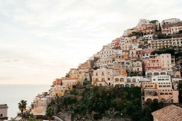 Obraz premium view from above at Positano city in summer