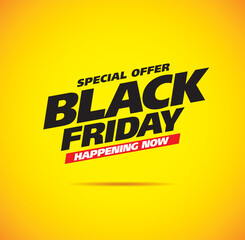 black friday sale banner layout design, vector ilustration