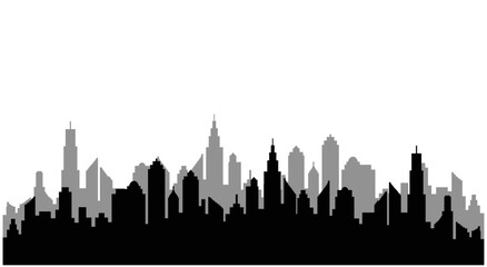 Fototapeta premium Silhouette of the city. Panoramic city. Town. Vector