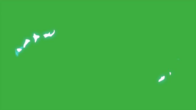 Animation loop video plasma element effect on green screen background